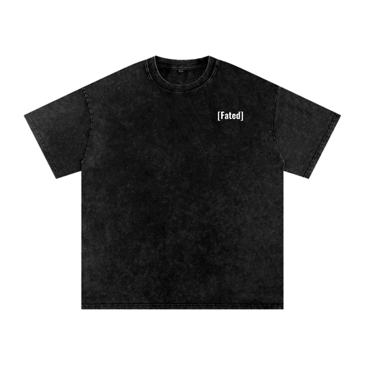 [Fated] Snow Washed Oversized Cotton T-Shirt