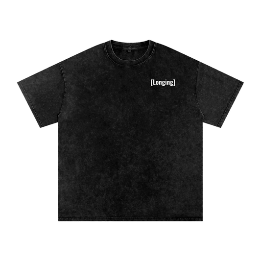[Longing] Snow Washed Oversized Cotton T-Shirt