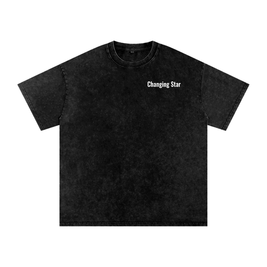 Changing Star Snow Washed Oversized Cotton T-Shirt